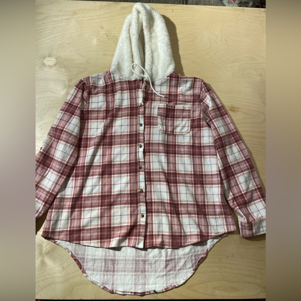 CURE Plaid Button-Up Hoodie 2XL (LP)